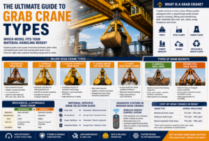 Read more about the article The Ultimate Guide to Grab Crane Types: Which Model Fits Your Material Handling Needs?